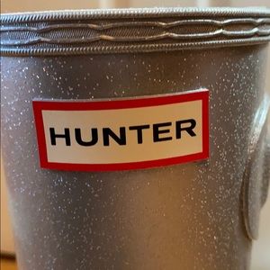 Sparkly Silver Hunter tall boots